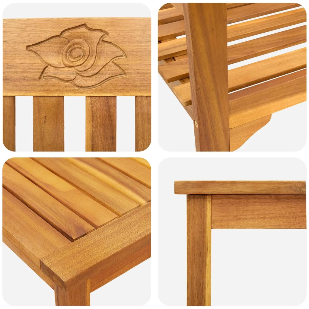 Set da giardino con divano a rosa 4 pcs