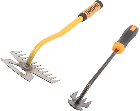 Strumento per giardino a 11 denti - Strumento per giardino a 4 denti - Acciaio inossidabile - Manubrio in gomma - Gli strumenti per giardino - Macchina per zappare robusta - Rimuovitore di erbacce