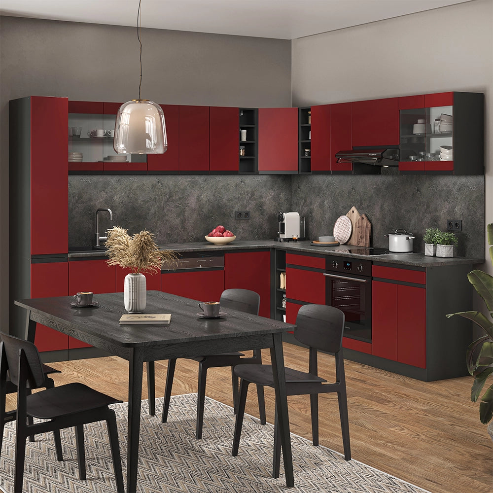 Vicco Frontale cucina Rosso 79.2 x 59 cm frontale del mobile per pensile con vetro