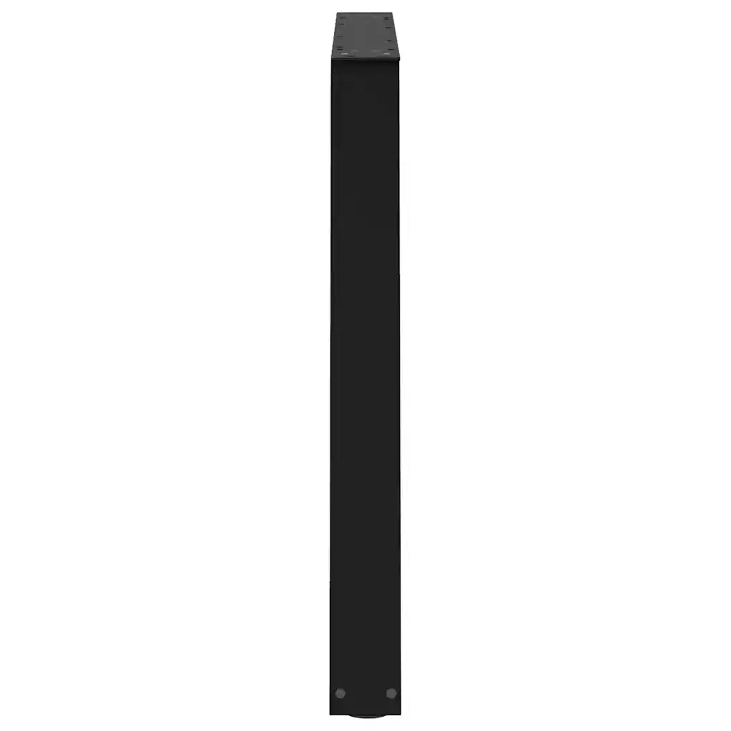 Gambe per tavolo da pranzo a forma di V 2 pz nere 100x(72-73,3) cm in acciaio