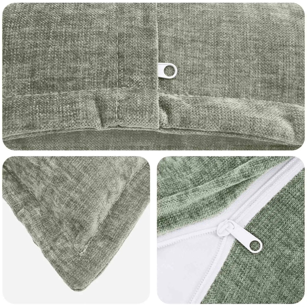 Federa 2 pz HOUTEN Verde 30 x 30 cm Tessuto Chenille 915871