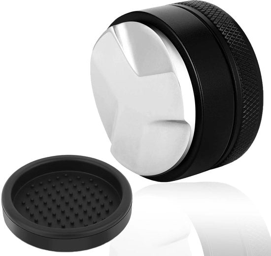 Distributore di Caffè - Regolatore di Espresso - Altezza Regolabile - Nero - Strumento per la Distribuzione Uniforme del Caffè - Casa e Ufficio