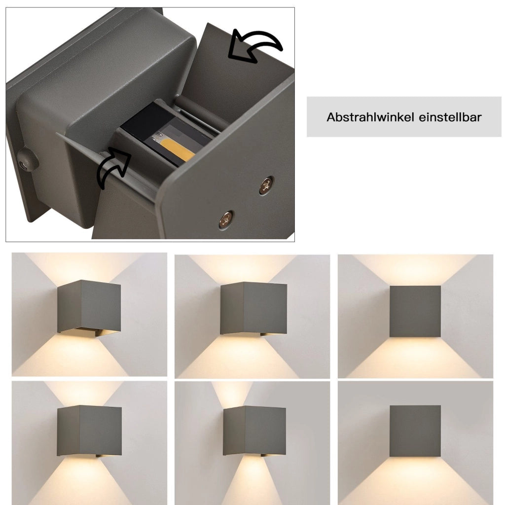ZMH Applique da parete LED per interni 1ER Applique da parete Applique da parete a LED per esterni con luce su e giù 5W