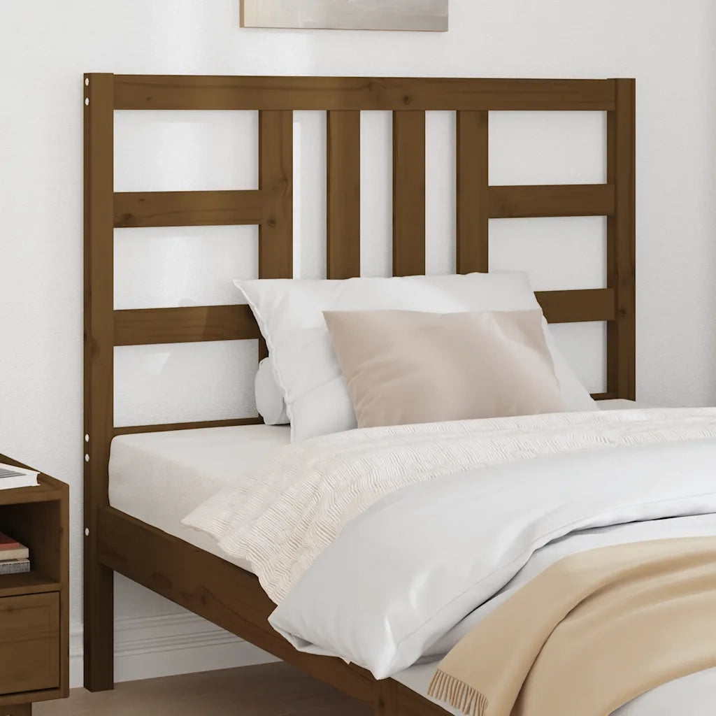 Testiera per Letto Ambra 106x4x100 cm in Legno Massello di Pino 817828