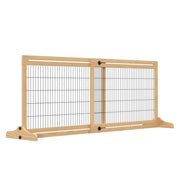 Cancellino per Cani in Legno e Acciaio ¨C Zephmum ¨C Legno 104-180x36x69 cm