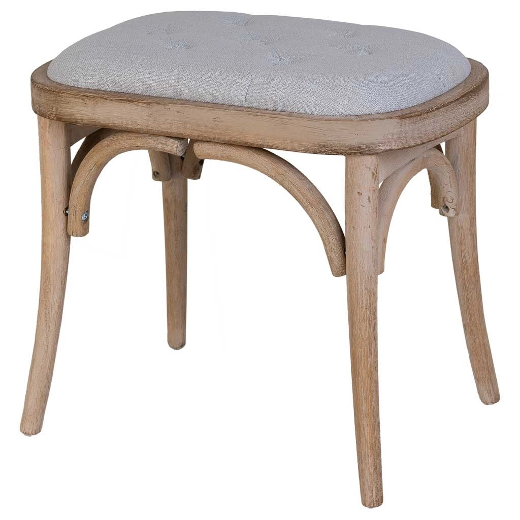 Sgabello in legno imbottito 55x37x47h cm