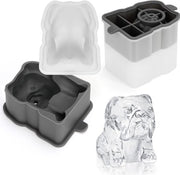 Set di 2 confezioni di cubetti di ghiaccio per cani in forma di cane - BPA libero - coperchi a prova di lecco - resistente al lavastoviglie - silicone alimentare - cubetti di ghiaccio in forma di fiocco di neve