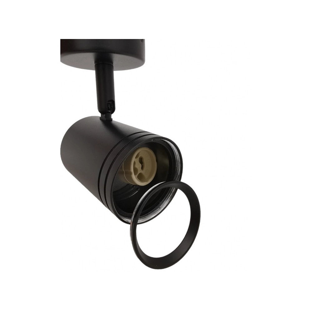 Trade Shop - Porta Faretto Proiettore Orientabile Da Soffitto Parete A Cilindro Gu10 P28-gu10 -