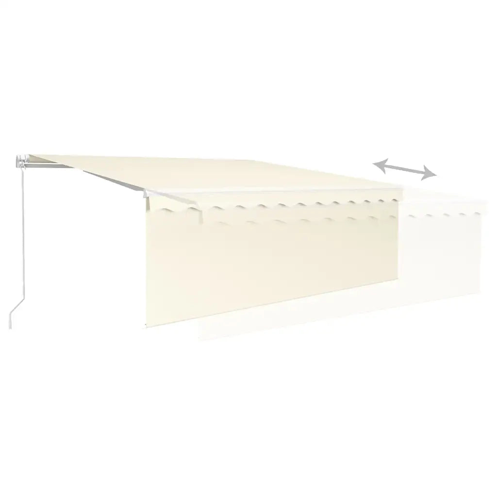 Tenda da Sole Retrattile Automatica con Parasole 4x3 m Crema 3069297