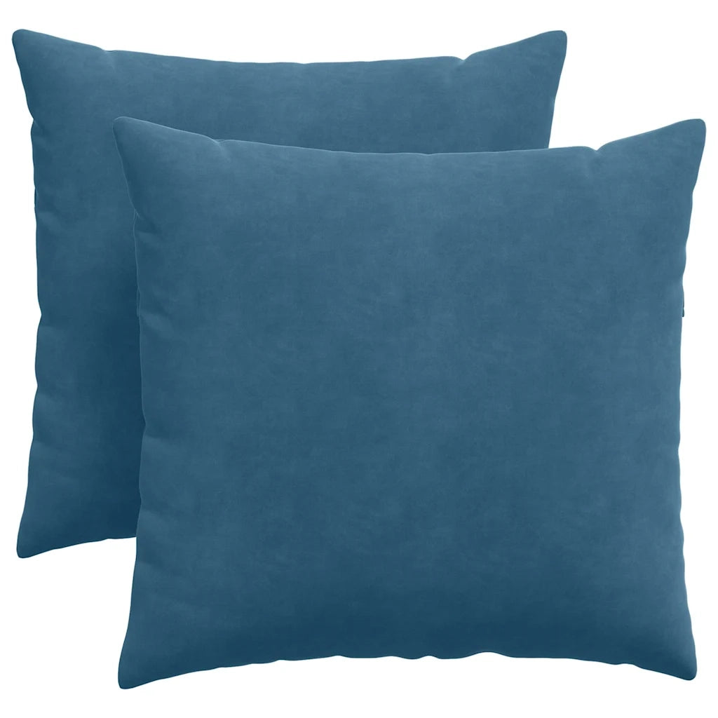 Cuscini da Divano 2 pcs Blu 45 x 45 cm Tessuto in Cords