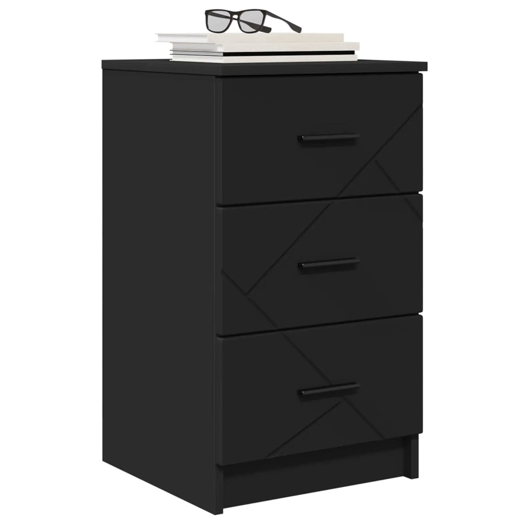Armadio da Notte Nero 38 x 38 x 66 cm Legno multistrato 883375