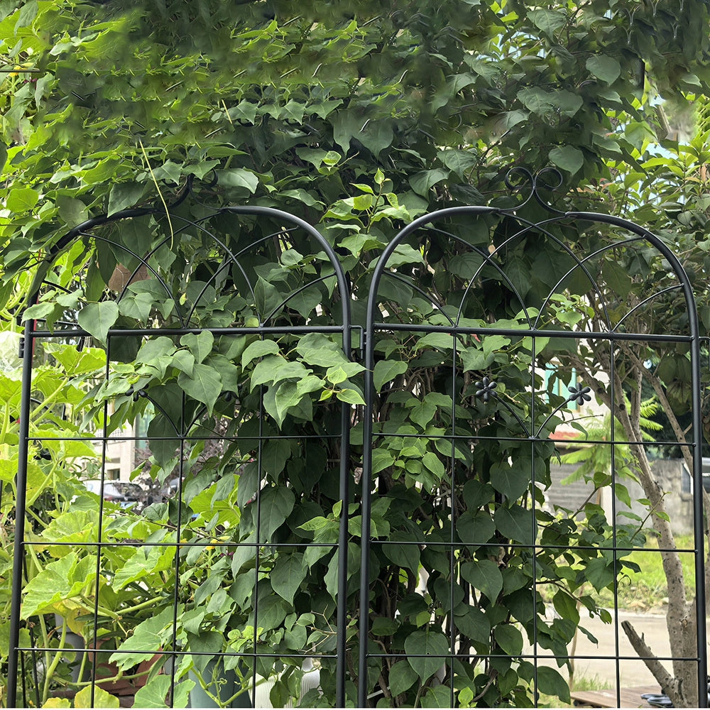 Griglia metallica per giardino - Xylo - 2 pezzi - Per piante rampicanti e vasi