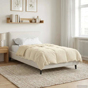 Duvet Estivo Trapuntato Crema 140 x 200 cm Microfibra 42025978