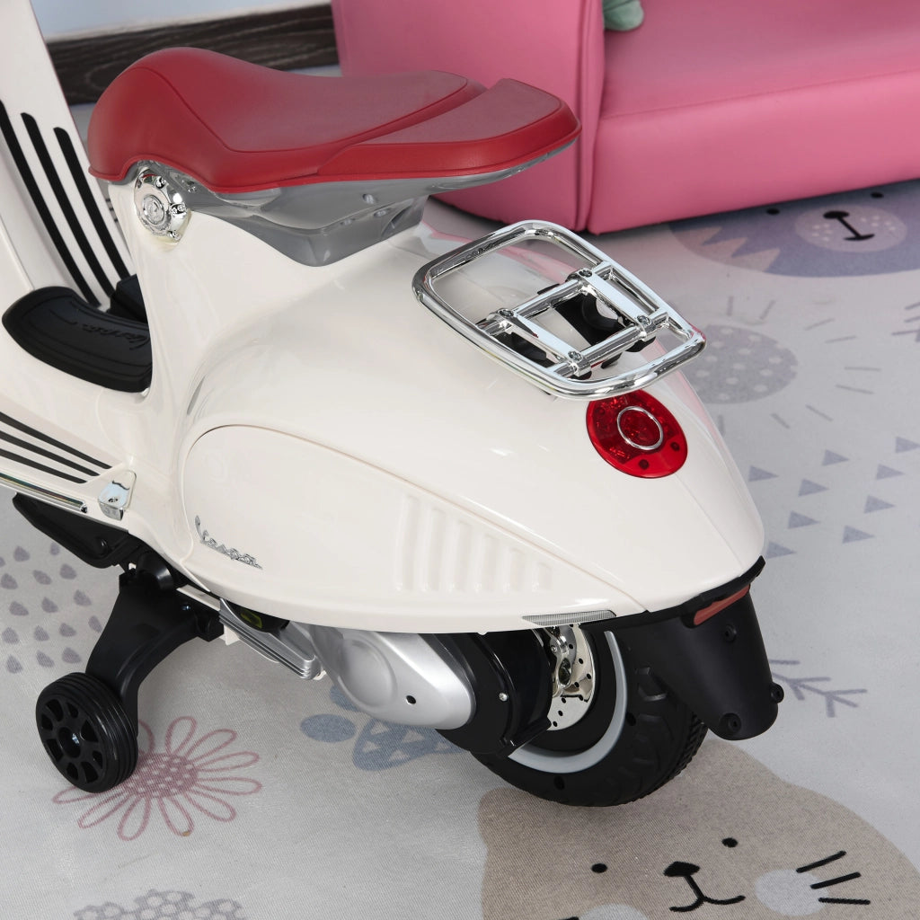 Moto elettrica per bambini Vespa ¨C zephmum ¨C Bianco 108x49x75 cm