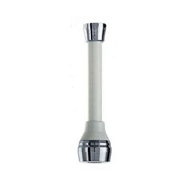 Cannuccia rompigetto cm.15 22x1f, tubo  con doccetta ed aeratore per rubinett,i  doccetta cromata.