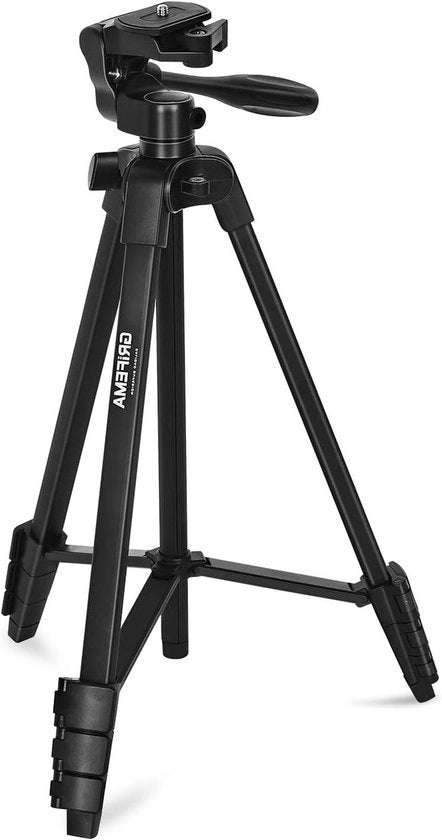 Stativo Portatile per Smartphone e Fotocamera - 1 pezzo - Nero - Alluminio - 140 cm