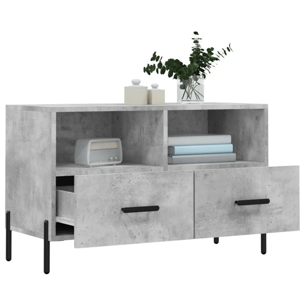 Mobile per TV Grigio Cemento 80x36x50 cm Legno Multistrato 828984