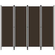 Paravento a 4 Pannelli Marrone 200x180 cm
