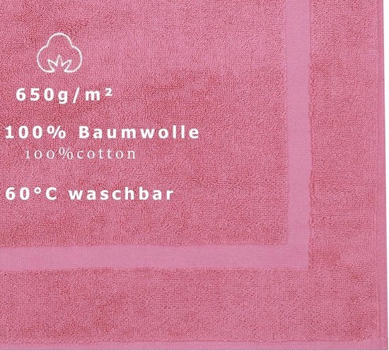 Set di tovaglie da 2 - dimensioni 50 x 70 cm - 100% cotone - qualità premium 650 g/m² (color rosso acceso)