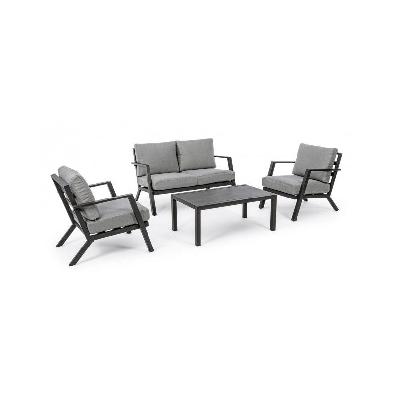 Set da giardino salotto antracite YK13 4 pezzi