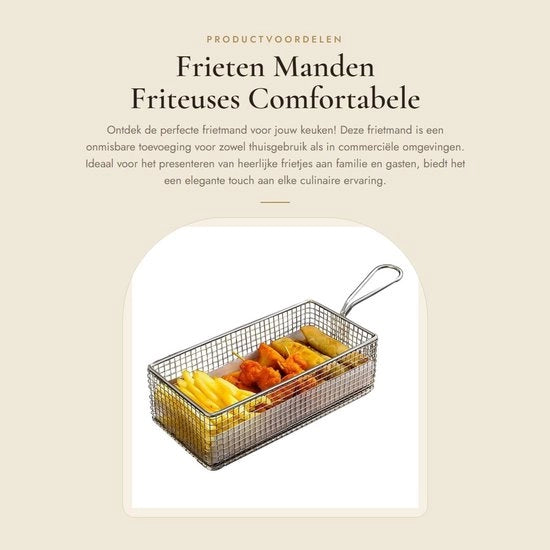 Fritura a Mano con Maniglie - Presentazione Rapida - Adatta per Cibi Fritti - Maneggevolezza Comoda - Ideale per Feste - Cassa per Cibi Fritti

Specifica tecnica: 
- Capacità: 
- Materiale: 
- Dimensioni: 
- Peso: