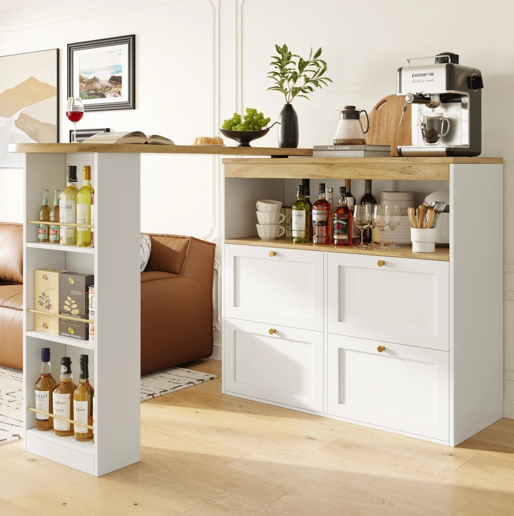 Mobile contenitore modulare girevole 360° in MDF bianco