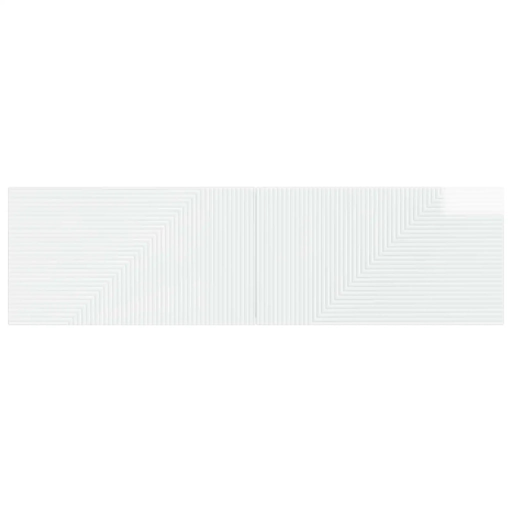 Testiera da Muro HAARLEM Bianco Lucido Legno ingegnerizzato 896939