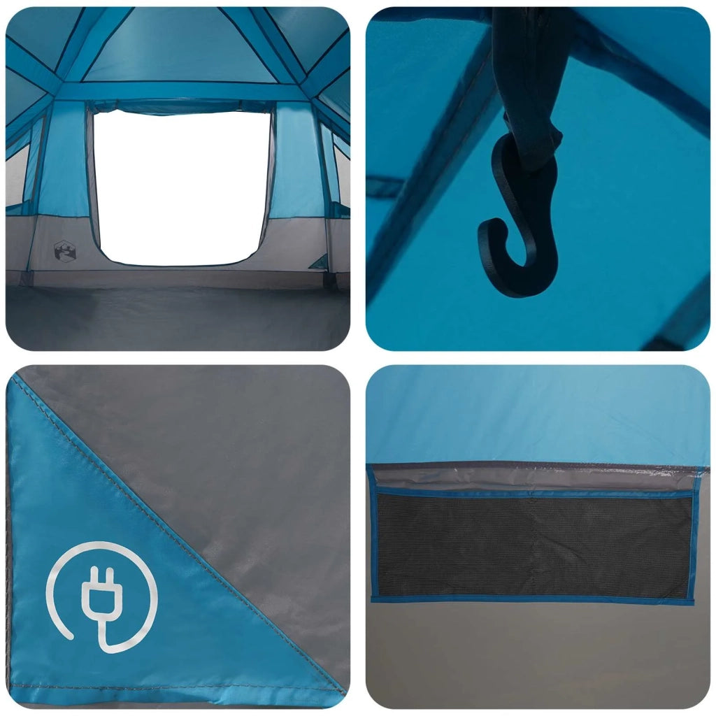 Tenda familiare con telo da pioggia resistente all'acqua Blu 42042199