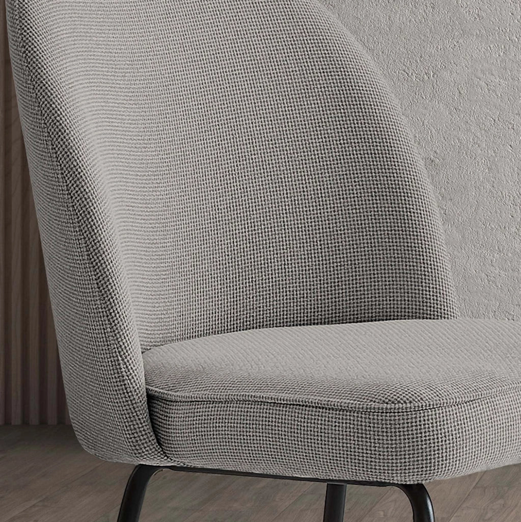 Set 2 sedie da pranzo Hispanohogar ferro e tessuto grigio 86×50×54 cm