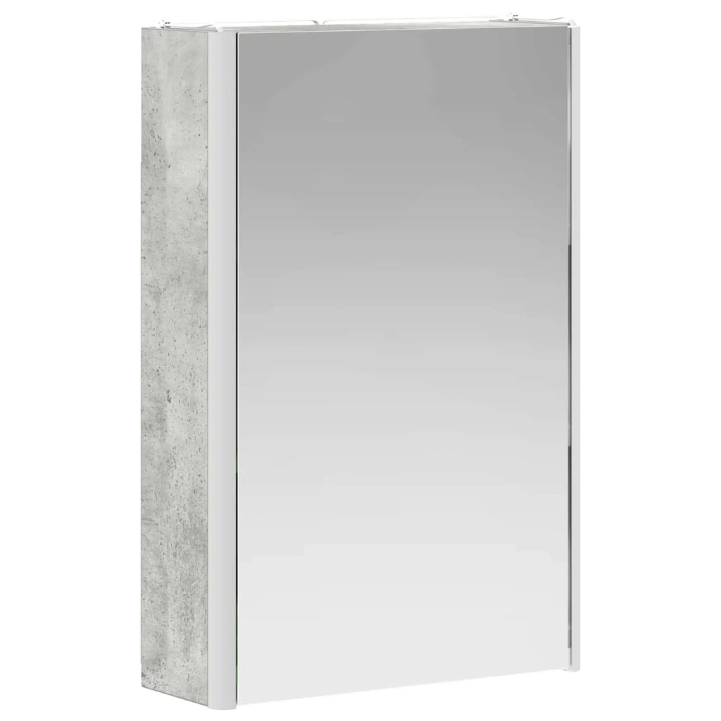 Mobiletto per specchio da bagno Grigio cemento 889218
