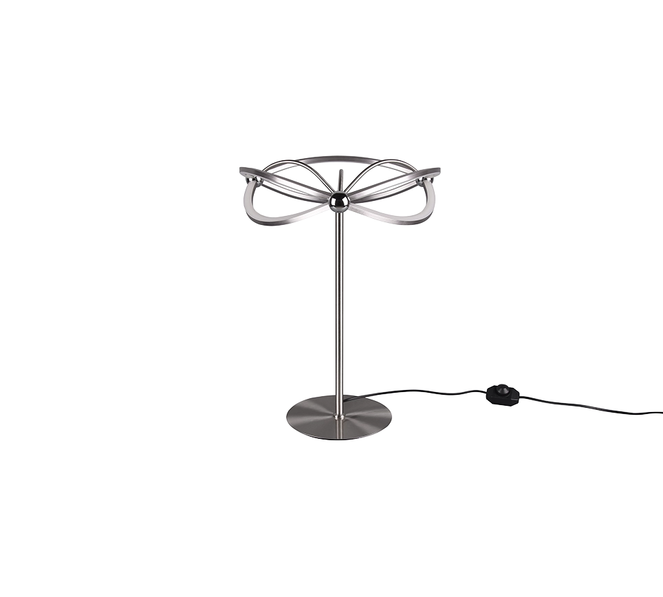 Lampada da tavolo LED, metallo, nichel opaco, 41x50x41 cm, Charivari