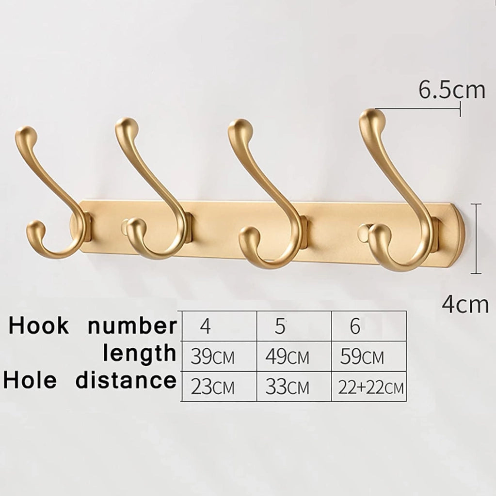 Appendiabiti/Gancio Appendiabiti per Guardaroba/Luce di Lusso Oro Ingresso a Parete Porta, Ingresso Posteriore Portico Scarpiera Fila Gancio (Dimensioni: 39 cm)