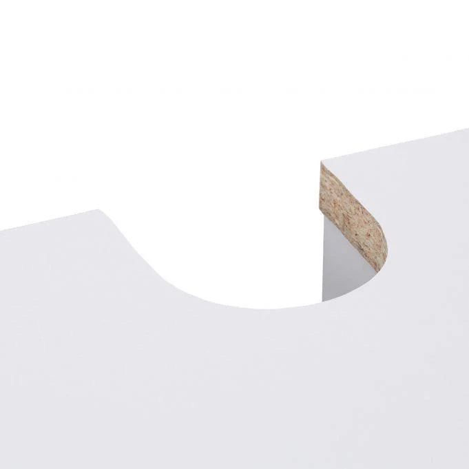 Mobile lavabo da bagno con 1 anta e 3 ripiani MDF bianco 13_0000909_2