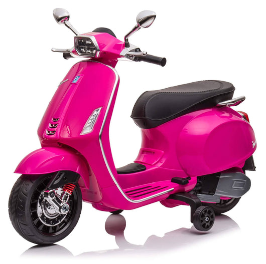Scooter Elettrico per Bambini Licenza Ufficiale Piaggio Vespa 12V 4,5Ah Rosa