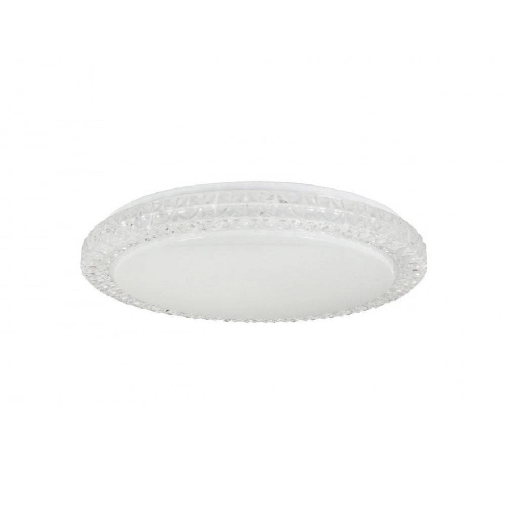 Trade Shop - Plafoniera Led 60 W Lampadario Soffitto Smart Dimmerabile Effetto Cristallo - -bianco Naturale      -