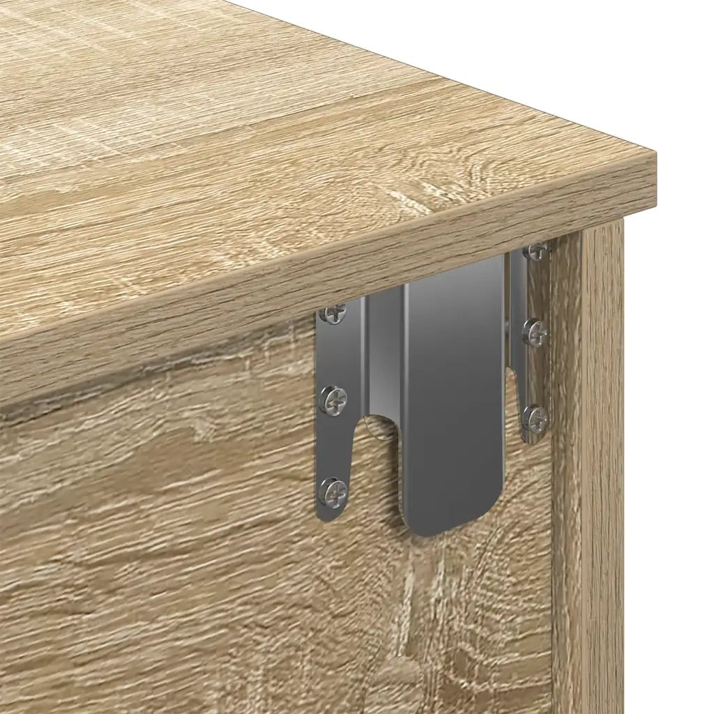 Scaffale a Parete con Cassetti Sonoma 80x34x17 cm in Truciolato 859952