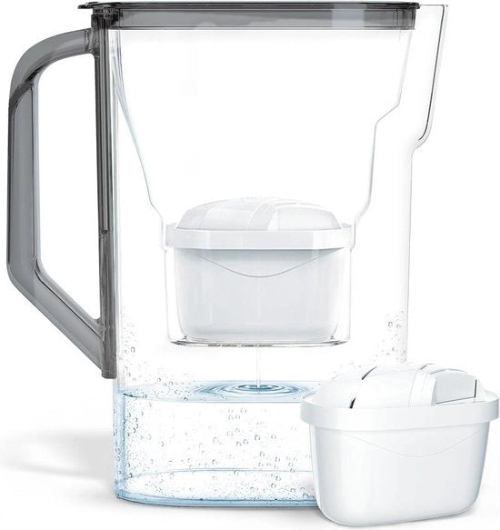 Filtro acqua per caraffa 2,7 L riduzione di microplastiche cloro calcare 

Filtro acqua + set di filtri per caraffa - Nero