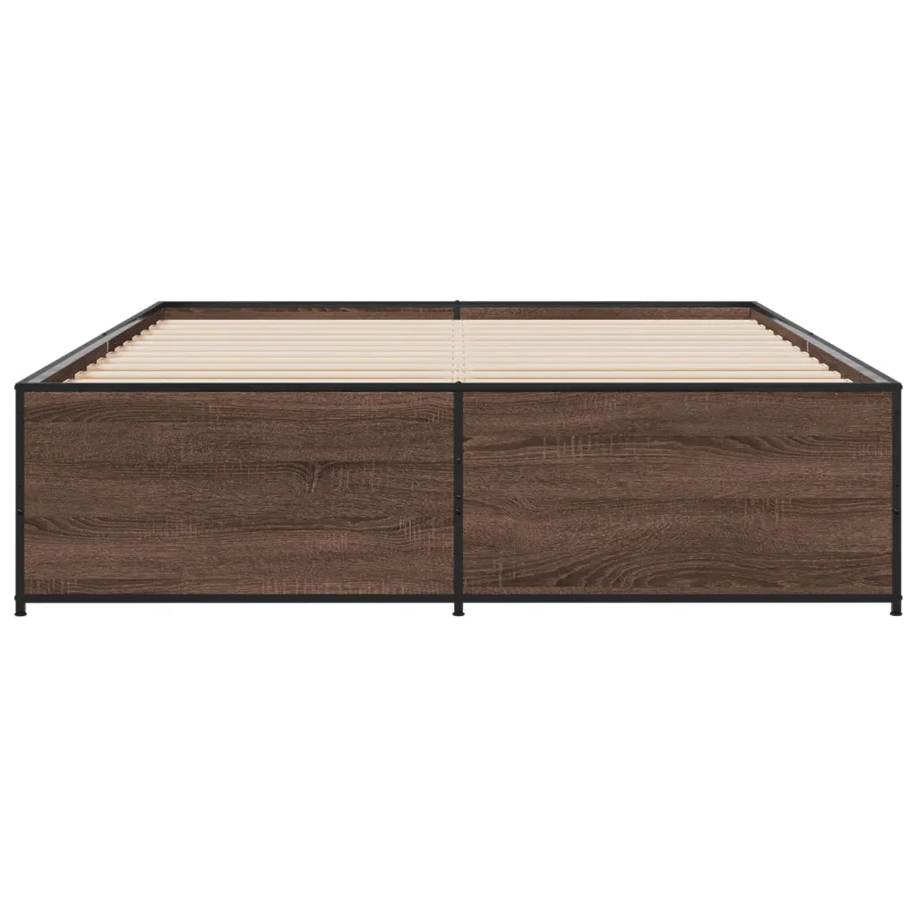 Giroletto Rovere Marrone 160x200cm in Legno Multistrato Metallo 3279881