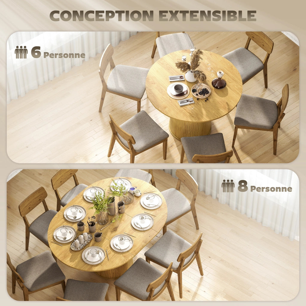 Tavolo da pranzo allungabile effetto legno naturale ¨C Xylo ¨C 110-150x75 cm per 6-8 persone