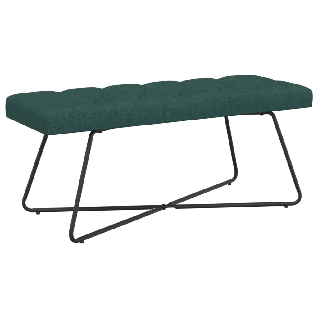 Panchina con bottoni imbottiti Verde Scuro 110 x 40 x 46 cm 42038376