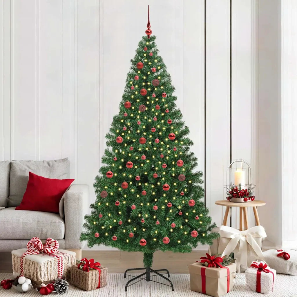 Albero di Natale artificiale con 300 LED Verde 210 cm 3396922