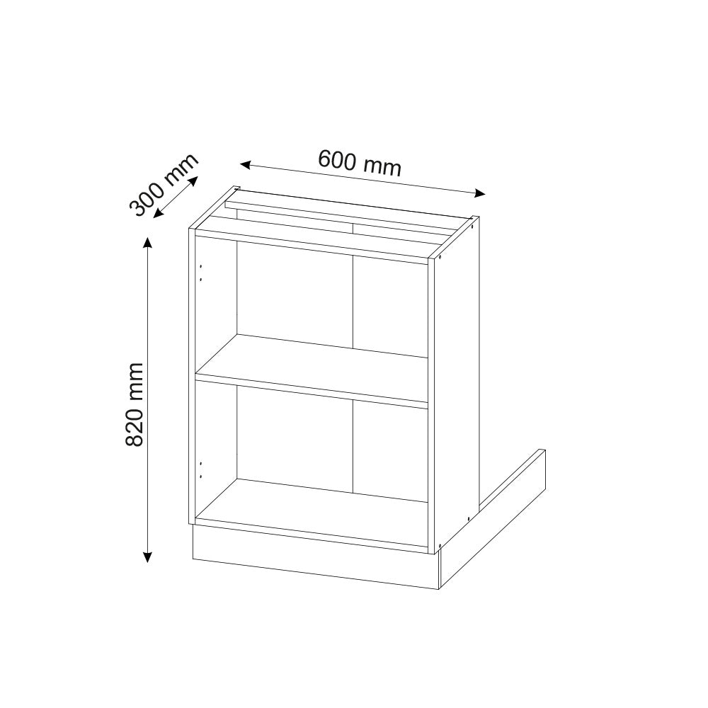 Vicco Isola cucina Bianco 60 cm senza piano di lavoro