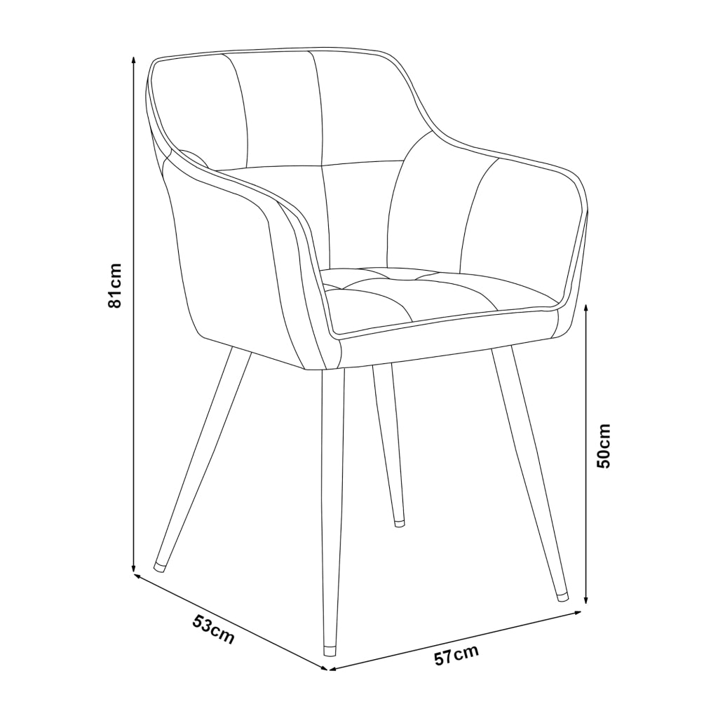 Set di 4 Sedie per Sala Pranzo Birmingham in Tessuto Beige [en.casa]