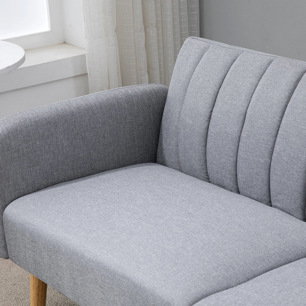 Divano Letto Moderno 2 Posti ¨C zephmum ¨C Grigio Tessuto 173x75x73 cm