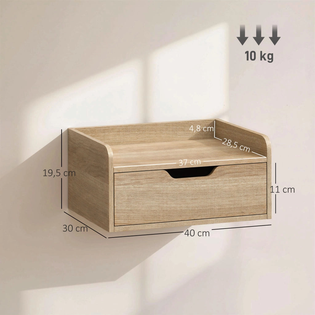 Comodino ¨C zephmum ¨C legno naturale 40x30x19,5cm