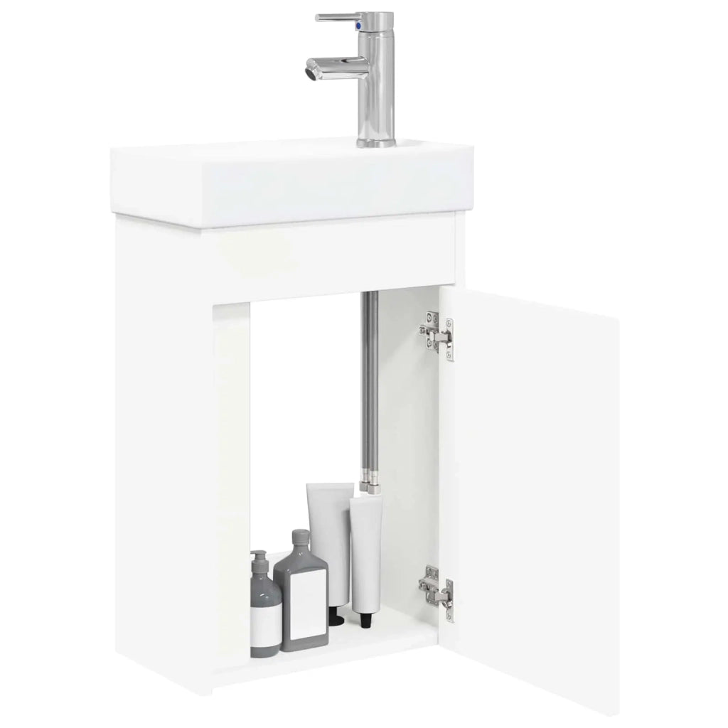 Mobile bagno con rubinetto Bianco 40,5 x 22,5 x 62 cm