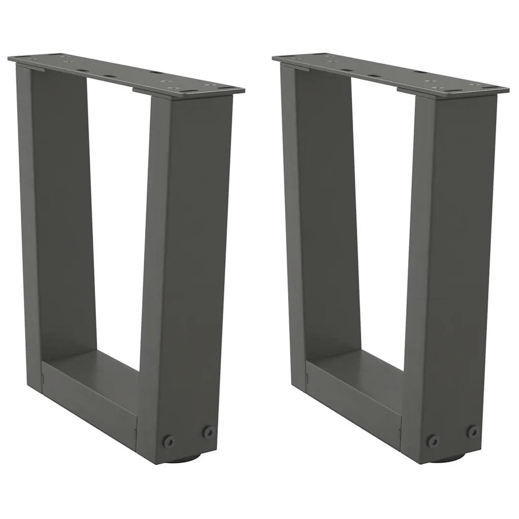 Gambe per Tavolino da CaffÃ¨ a Forma di V 2 pz Antracite 40x(30-31,3) cm Acciaio