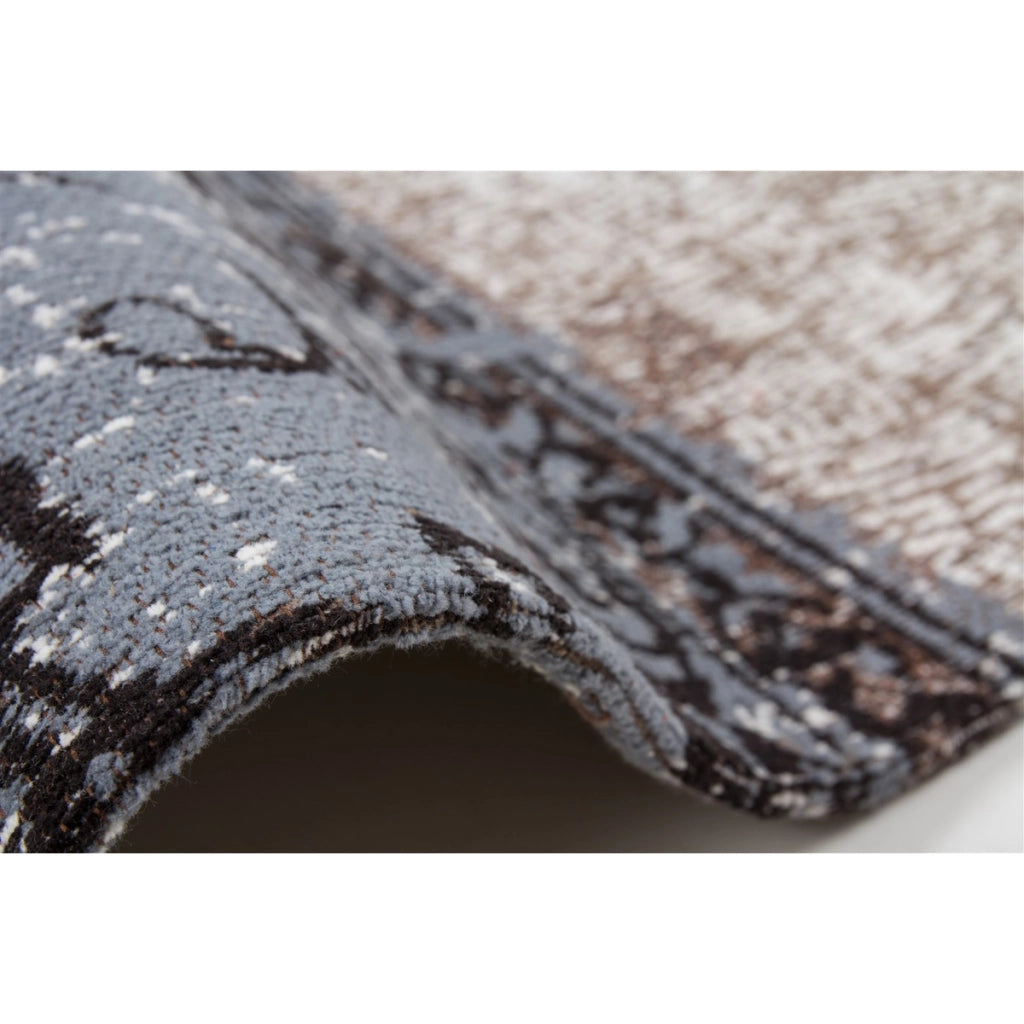 Tappeto Jacquard Retro in Cotone Marrone 80x150 cm