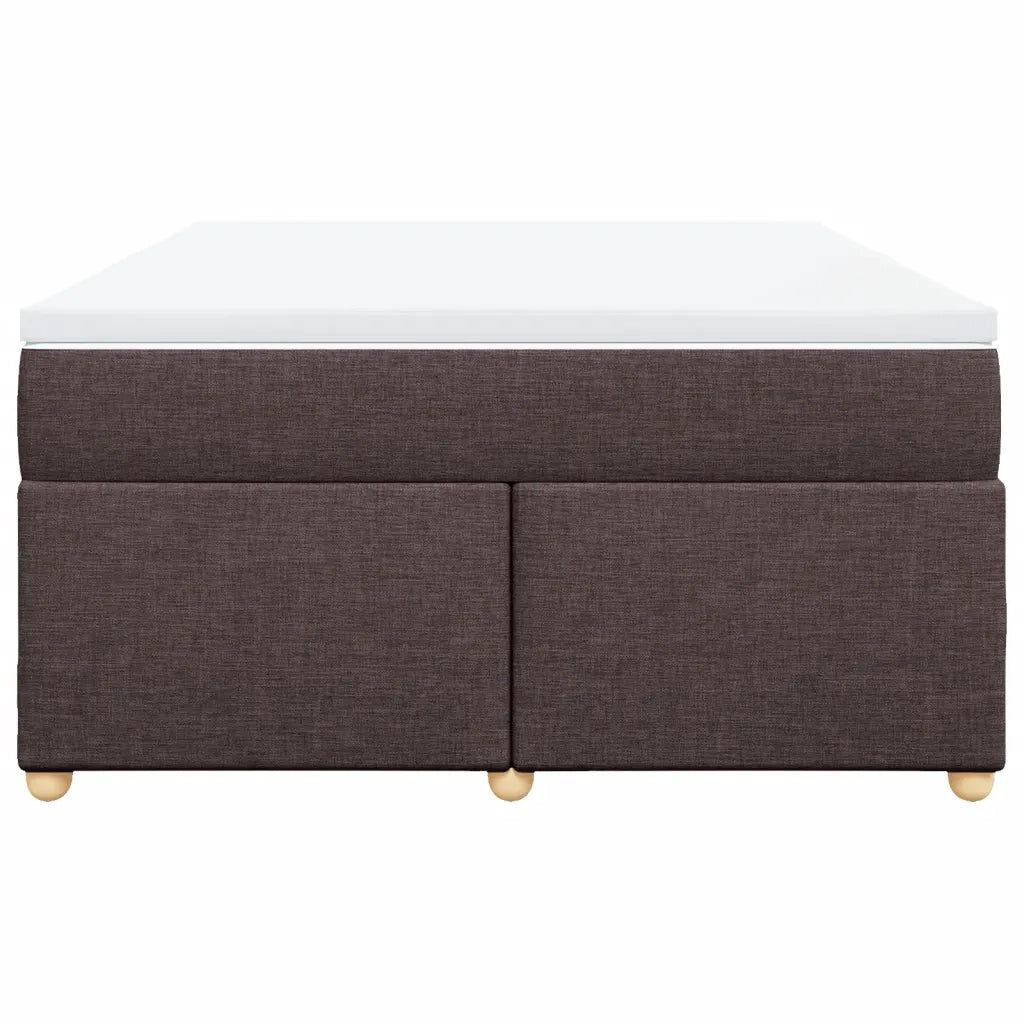 Giroletto a Molle con Materasso Marrone Scuro 140x200cm Tessuto 3285383