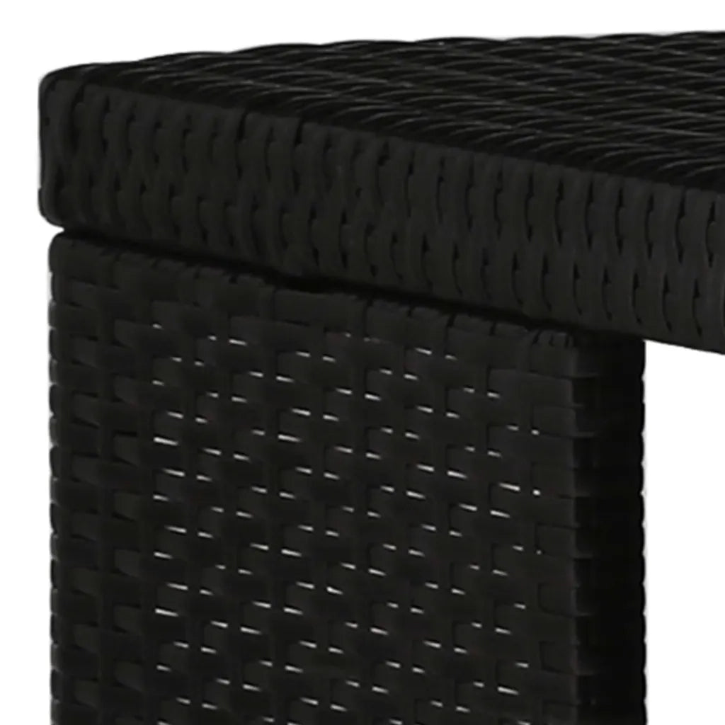 Set da Bar da Giardino 5 pz con Cuscini in Polyrattan Nero 3064914
